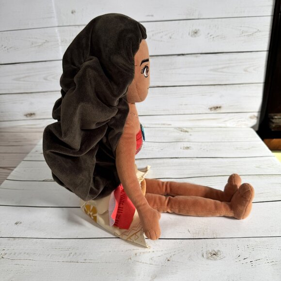 Disney Store Moana 18' Plush Doll With Long Velvety Hair & Polynesian Outfit - Picture 4 of 8